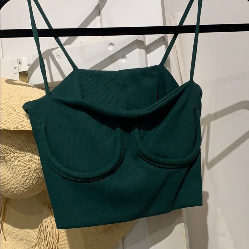 Green Crop Top